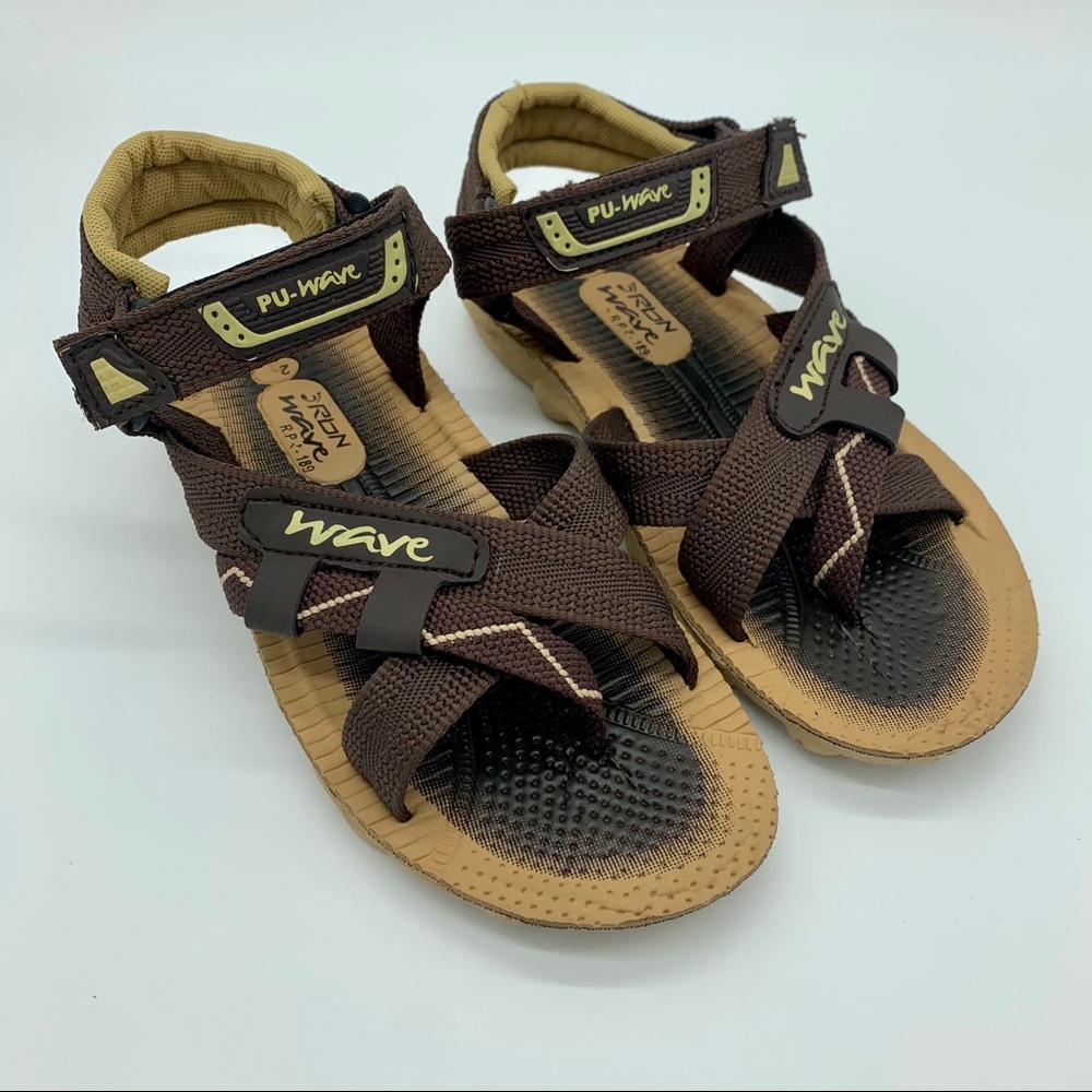 PU-Wave Youth Boys Brown Sandals Beach Shoes